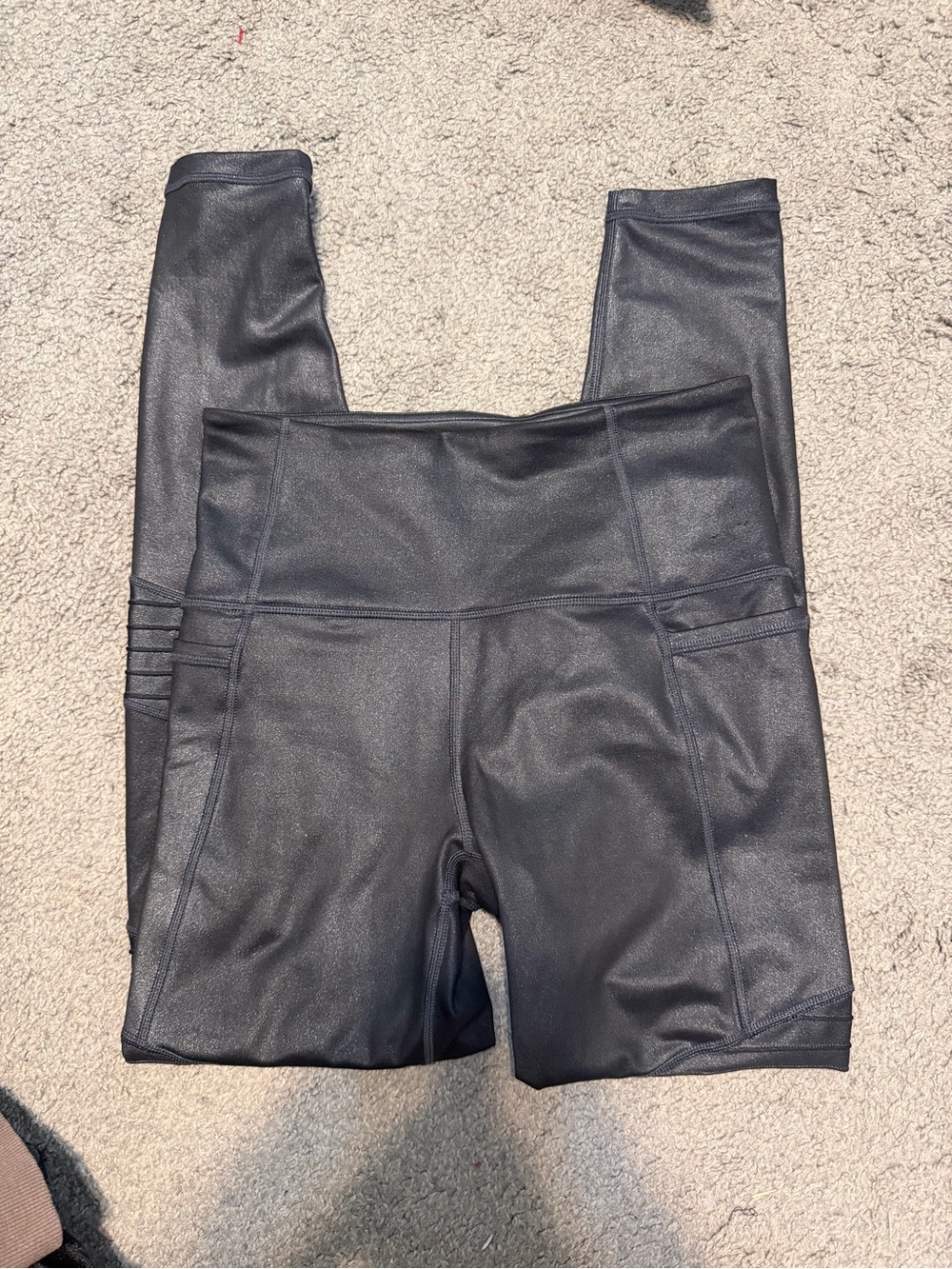 Athleta Black Inclination Moto Tight Leggings